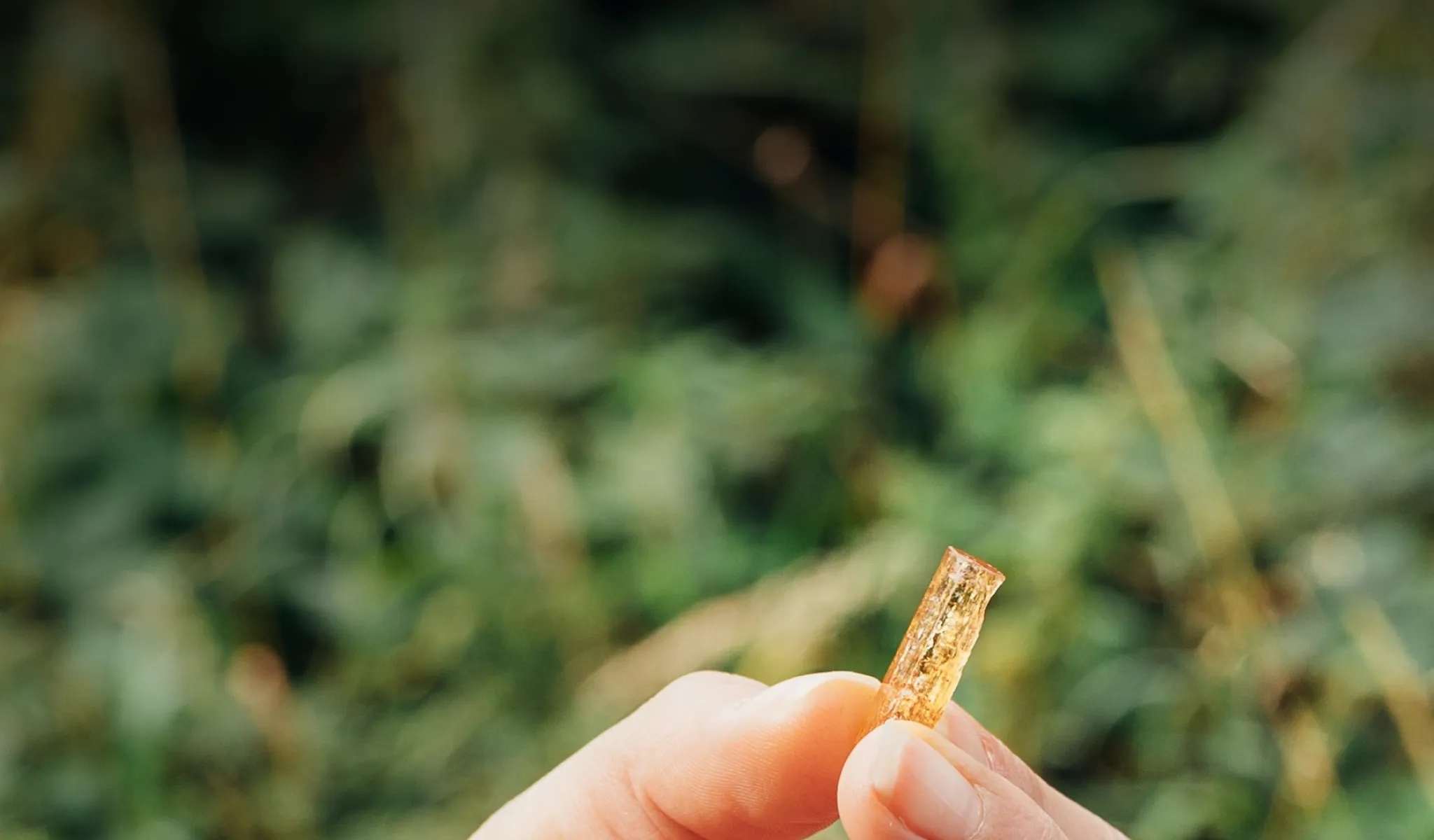 Woman holding crystal find